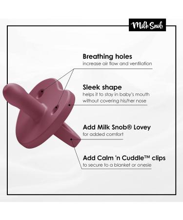 Milk Snob Calm n Cuddle Silicone Pacifier 0-6 Months - BPA Free Paci Teether for Newborns, Baby Registry Shower Gift for Boys and Girls - Buy Online on SooperMarket.com