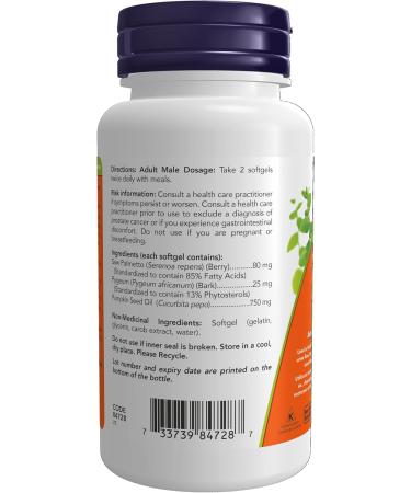 NOW Supplements L-Arginine 1000mg Tablets (120 Count) + Pygeum and Saw Palmetto Softgels (60 Count) - Buy Online on SooperMarket.com