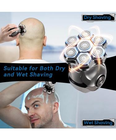 BestMal 6-in-1 Bald Head Shaver for Men - Upgraded 7D Electric Rotary Shaver with LED Display IPX7 Waterproof Wet/Dry Grooming Kit - Buy Online on SooperMarket.com