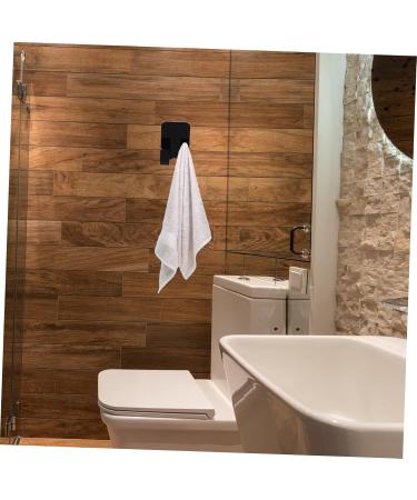 HEMOTON Acrylic Door Hook 8pcs Bathroom Hook Shower Door Wall-Mounted Towel Hanger Organizer Hangers Rack for Bathrooms Plug 6X4.5X2.8CM Black - Buy Online on SooperMarket.com