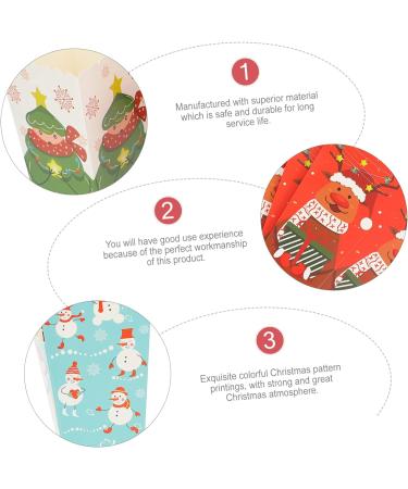 HAPINARY 12pcs Boxes Christmas Popcorn Box Xmas Gift Packing Case Candy Gift Bags Christmas Candy Bag Christmas Party Favor Christmas Candy Favor Boxes Paper Gift Box Fashion - Buy Online on SooperMarket.com