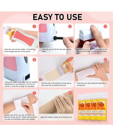 Honey Hair Removal Wax Cartridge Refills - 4 Pack for Body Waxing Legs and Arms - Buy Online on SooperMarket.com