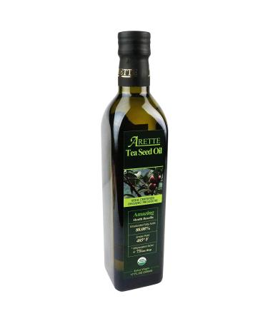 Arette Organic Tea Seed Oil (USDA Certified) Extra Virgin  No Flavor  Extra Light  Cold Pressed 17 Ounces (500 Milliliter) - Buy Online on SooperMarket.com