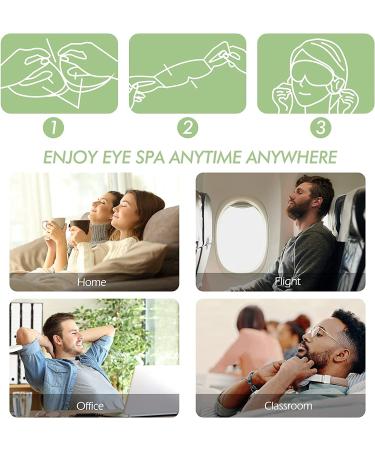 16-Pack Heated Eye Mask for Dark Circles & Puffiness - Disposable Steam Mask for Stress Relief, Dry Eyes - Works Better with Eye Cream - Portable Beauty Care - Unscented - Buy Online on SooperMarket.com