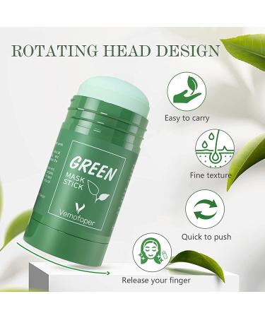 Green Tea Clay Mask Stick | Purifying and Moisturizing | Blackhead Remover | Deep Pore Cleansing for All Skin Types - Buy Online on SooperMarket.com