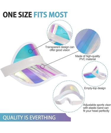 Ultrafun Candy Color Sun Visors Hats - Clear UV Protection Cap for Sports - 10pcs - Buy Online on SooperMarket.com