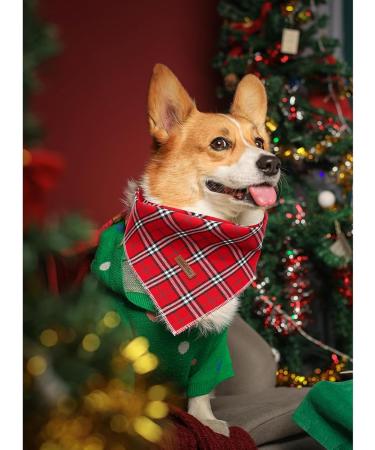 Buy Lionheart Glory Christmas Dog Neckerchief - Soft Cotton Adjustable Bib for Large Dogs - Packable Checkered Design - Buy Online on SooperMarket.com