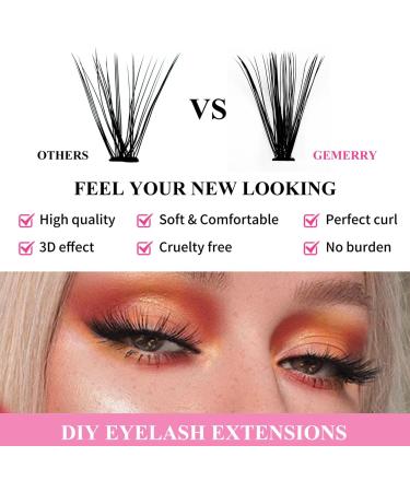 HxyGogo DIY Wispy Clusters Lash Extensions 280 pcs - Natural Look, Reusable Individuals - 30D-40D - Buy Online on SooperMarket.com