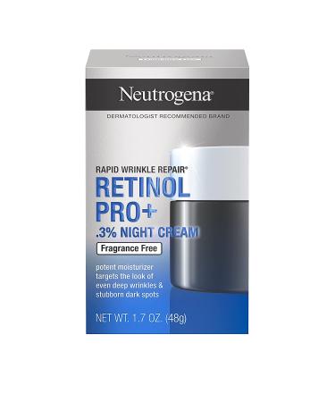 Neutrogena Rapid Wrinkle Repair Retinol Pro+ Night Moisturizer 1.7 oz - Anti-Aging Face Cream with 0.3% Retinol - Fragrance & Paraben-Free - Buy Online on SooperMarket.com
