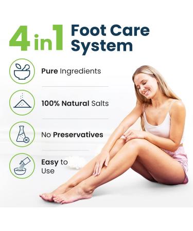 Foot Cure Exfoliator & Callus Remover Pedicure Set - Includes Foot File, Tea Tree Oil Soak, Urea Cream, USA Made - Buy Online on SooperMarket.com