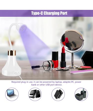 Rose Mini Nail Dryer - Aceshop 18W UV LED Nail Lamp for Gel Polish, Portable and USB Rechargeable, 360 Rotatable Design - Quick Dry Curing Lamp for DIY Manicure at Home or Salon - Buy Online on SooperMarket.com