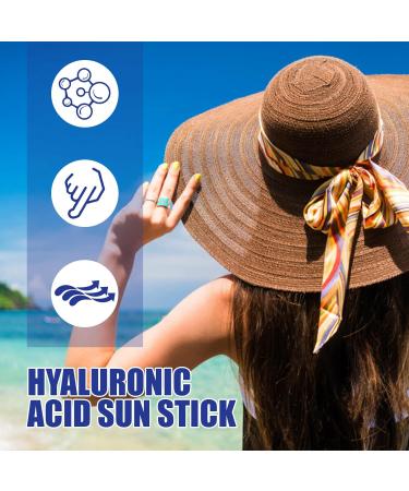Hyaluronic Acid Watery Sun Stick Sun Sunscreen Korean Face Sunscreen SPF50+ PA++++ Face Moisturiser Hyaluronic Acid Sunscreen Face Sun Cream Anti Aging Sunscreen Daily Sunscreen With No White Cast - Buy Online on SooperMarket.com