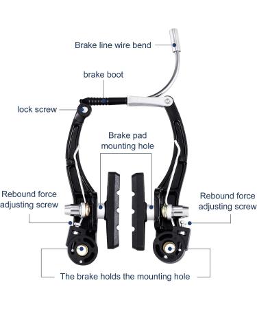 Riakrum 2 Sets V-type Bike Brakes with Braking Cables - Mountain Bike Brake Kit - Buy Online on SooperMarket.com