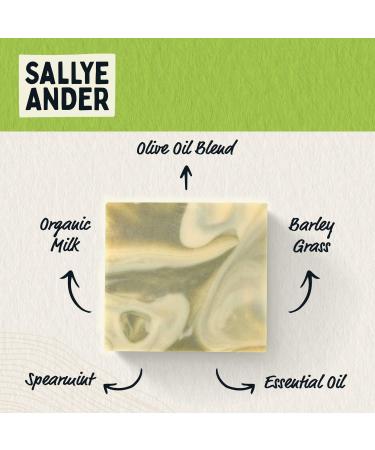 SALLYEANDER Milk & Mint Swirl Soap - 5oz Bar | Naturally Antibacterial & Hypoallergenic Handmade Skincare - Buy Internationally - Buy Online on SooperMarket.com