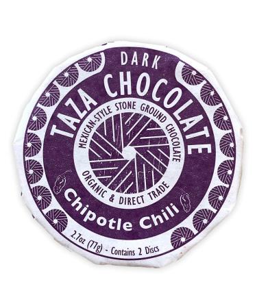 Taza Chocolate Organic 50% Dark Chocolate Discs with Chipotle Chili - Vegan (12 Count, 2.7 oz each) - Buy Online on SooperMarket.com
