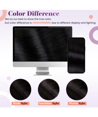 Laavoo Black Clip-In Extensions | 60cm Real Hair | Remy 120g | Natural Smooth 7PCs | Best Clip-In Hair Extensions - Buy Online on SooperMarket.com