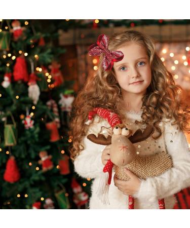 WLLHYF 2 PCS 5Inch Sequin Hair Bows Clips - Large Alligator Hair Barrettes for Girls, Red - Perfect for Birthday Parties and Gifts - Buy Online on SooperMarket.com