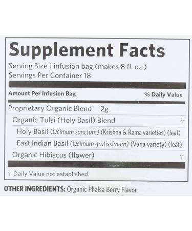 Organic India Tulsi Hibiscus Tea Infusion - 18 Count - Herbal Wellness Brew - Buy Online on SooperMarket.com
