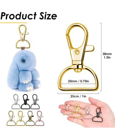 Swivel Clasp Hooks  Anezus 80Pcs Key Chain Clip Hooks  D Ring Clip Lanyard Hardware for Keychain Making  Lanyard Making  Purse Hardware  DIY Craft (3/4 Inside Width) Multicolors 3/4 inch - Buy Online on SooperMarket.com