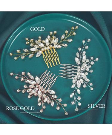 Unicra Bride Silver Wedding Hair Comb | Sparkly Crystal Rhinestone Bridal Hair Accessory - Buy Online on SooperMarket.com