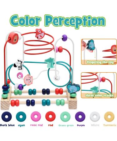Shop Atoylink 2-in-1 Montessori Toys - Wooden Abacus & Labyrinth for Fine Motor Skills | Perfect Educational Gift for Kids 1-3 Years - Buy Online on SooperMarket.com