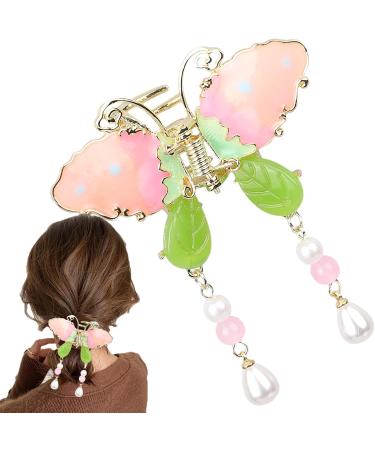 Butterflies Tassel Hair Clip | 3D Butterflies Clips | Hair Fashion Accessories Elegant Tassel Butterflies Hairpins Alloy Barrettes Tassel Butterflies -Shaped Hair Clip for Ladies Girls - Buy Online on SooperMarket.com
