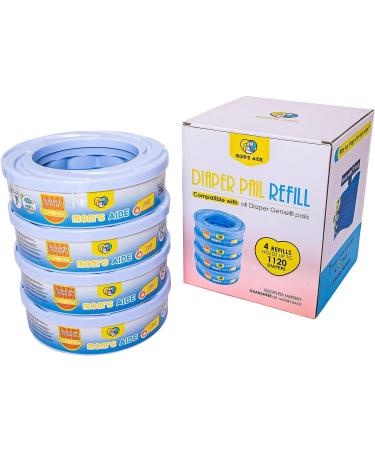 Moms Aide 4 Refill Cassettes - Compatible with Angelcare Diaper Genie & Litter Loose II | International Shipping Available - Buy Online on SooperMarket.com