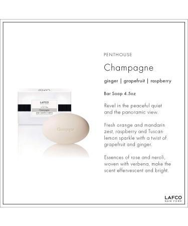 LAFCO NEW YORK Champagne Bar Soap - Ultra Hydrating with Ginger, Grapefruit & Raspberry Scents (4.5 oz) - Buy Online on SooperMarket.com