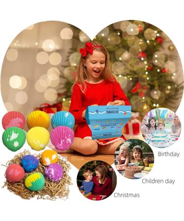 Shell Kids Bath Bombs Gift Set with Surprise Toys - Handmade Bubble Bath Fizzes for Children - Perfect for Birthday, Christmas & Party Favor - Buy Online on SooperMarket.com