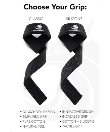 FITTEGE Padded Lifting Straps for Strength Training | Bodybuilding & Fitness Aid | Universal Fit for Men & Women | Black Original - Buy Online on SooperMarket.com