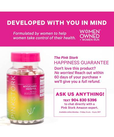 Pink Stork Myo/Chiro Inositol Blend - Ovarian Support & Fertility Supplements for Women | Women-Owned | 90 Capsules - Buy Online on SooperMarket.com
