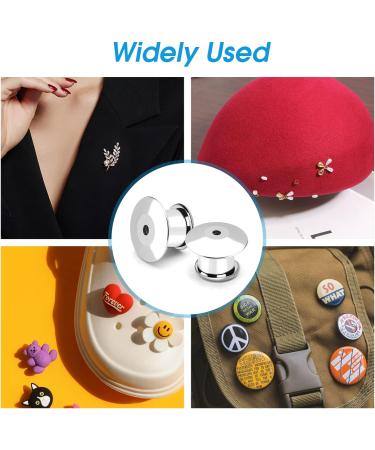 40PCS Locking Pin Back Clasp for Enamel Lapel Pins - Metal Pin Backing Keeper - Buy Online on SooperMarket.com