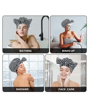 Yiclick Reusable Shower Cap for Women - Stripe Black, Ideal for Long Hair - Buy Online on SooperMarket.com