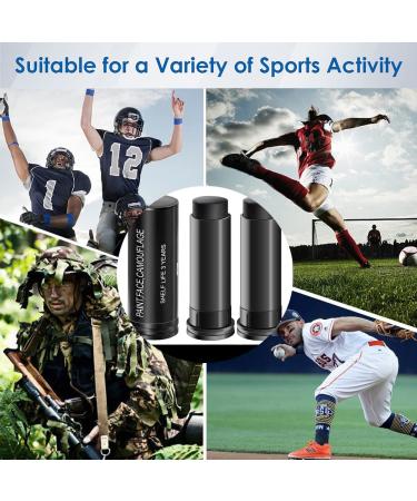 3PCS Eye Black Stick for Sports Cosplay and Parties - Black Face and Body Paint Sticks for Baseball Football Softball and Special Effects Makeup - Buy Online on SooperMarket.com