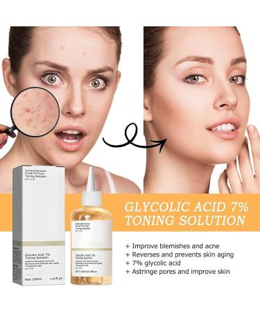 Glycolic Acid 7% Toning Resurfacing Solution Glycolic Sour 7% Toner Glycolic Acid 7% Toning Solution Glycolic Toner for Large Pores & Acne Skin Resurfacing Solution Exfoliating (1) 100 ml (Pack of 1) - Buy Online on SooperMarket.com