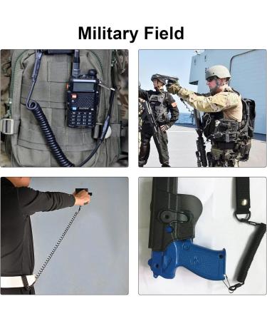 Belihome Paracord Tactical Lanyard | Elastic Fishing Key Ring | Durable Spiral Keychain Safety Rope - Buy Online on SooperMarket.com