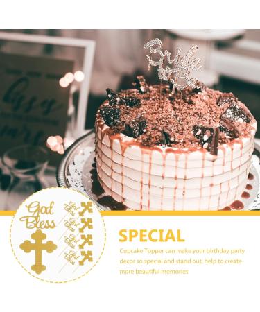 WRITWAA 24Pcs Easter Birthday Cupcake Toppers Glitter Birthday Cupcake Food Picks Cake Picks Kids Birthday Party Cupcake Decorations Supplies Golden - Buy Online on SooperMarket.com