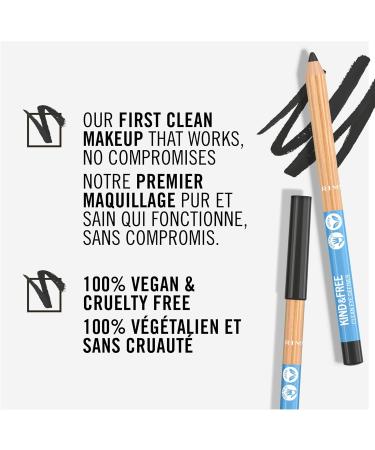 Rimmel London - Kind & Free Eye Definer 100% Vegan Ultra-Creamy Buttery Texture Intense Pigmentation Lasts Up to 12 hours Pitch - 001 - Buy Online on SooperMarket.com