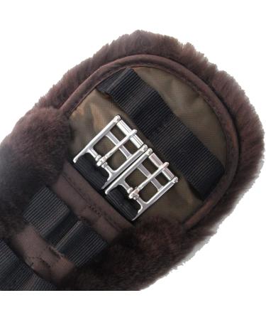 Merauno Lambwolle Konturgurt - Premium Short Dressage Belt | Anatomically Concave | Quality Merino Wool | Slip Resistant in Nature Black Brown & Anthracite - 60cm 24 Brown - Buy Online on SooperMarket.com