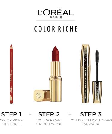 L'Or al Paris Color Riche Satin Smooth Lipstick Moisturising Pure Pigment Lip Colour With Omega 3 & Vitamin E 236 Organza 236 Organza 4.8 g (Pack of 1) - Buy Online on SooperMarket.com