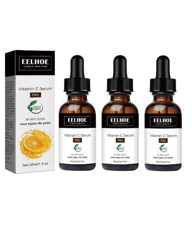 3Pcs EELHOE Eternity Vitamin C Serum  Collagen Boost Anti Aging Serum Vitamin C  Vitamin C Serum for Face Dark Spots  Vitamin C Serum for Face with Hyaluronic Acid.