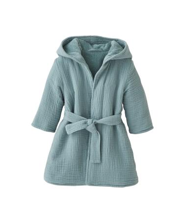Vertbaudet ko-Tex bathrobe for babies made of organic cotton gauze 98 Green