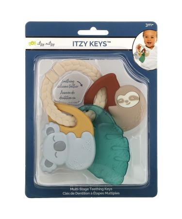 Itzy Ritzy Itzy Keys Multi-Stage Teething Keys 3+ Months Tropical 1 Count