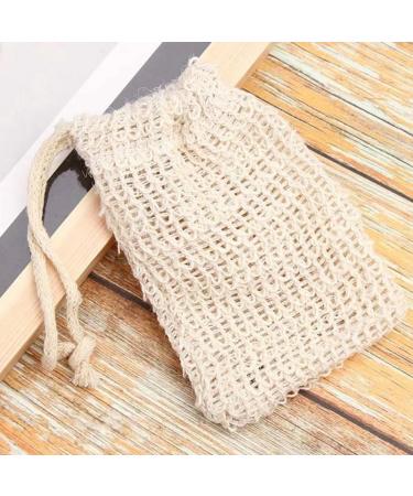 Buy Soap Bags with Drawstring - Sisal Fiber Exfoliating Pouch for Foaming & Drying (2 Pcs) - Best Soap Saver for Smooth Skin - Buy Online on SooperMarket.com