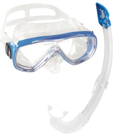 Cressi Adult Wide View Comfortable Snorkeling Mask & Snorkel - Onda & Mexico: made in Italy Blue