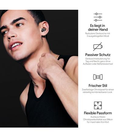 Loop Switch Noise-Reducing Earplugs | 3 Modes for Travel Concerts & Sports | Reusable Black | Adaptable Passive Hearing Protection - Buy Online on SooperMarket.com