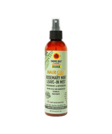 Tropic Isle Living Rosemary Mint Leave-In Conditioner 8oz/ 237ml - Detangles Moisturizes Repairs Scalp and Damaged Hair with Natural Formula Suitable for All Hair Types Cruelty-Free