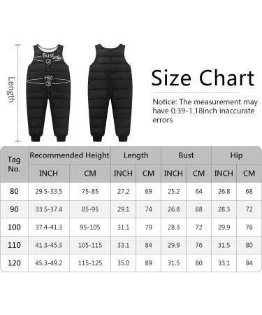 Happy Cherry Baby Winter Pants - Newborn Boys Girls Overall Ski Trousers - Infant Warm Snow Bib Pant - Toddler Windproof Padded Snowsuit Bottoms - Elastic Buttom Zipper Outerwear Outfits - Black (Size 80) - Buy Online on SooperMarket.com