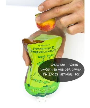 Divata Quetschies 170ml - 4 Set Reusable Squeeze Bags for Baby Food Yogurt & Smoothies | Eco-Friendly Storage Solution - Buy Online on SooperMarket.com