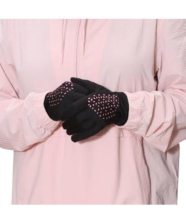 TrailHeads Women's Running Gloves - Lightweight Touchscreen Gloves | Black/Pink Reflective - Size Small - Buy Online on SooperMarket.com